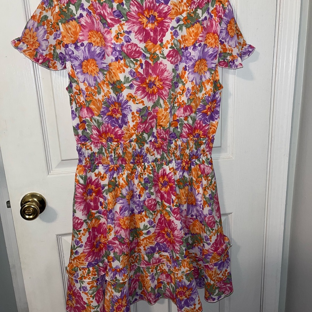 Floral Multi-Color Ruffle Dress - Picture 4 of 4